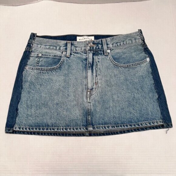 SLVRLAKE BNWOT Re-Worked Mini Skirt - Great Divide Sz 26 - Picture 2 of 14